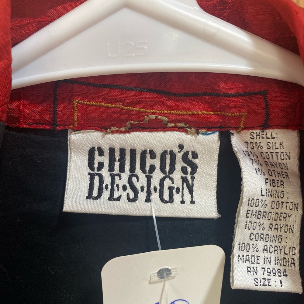 Chico's Multicolor Patchwork Utility Jacket - image 4